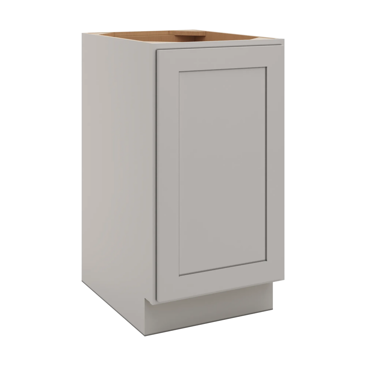 CNC Luxor 5-Piece Misty Grey 18" W Full Height Single Door Base Cabinet W/ 2 Pullout Shelf