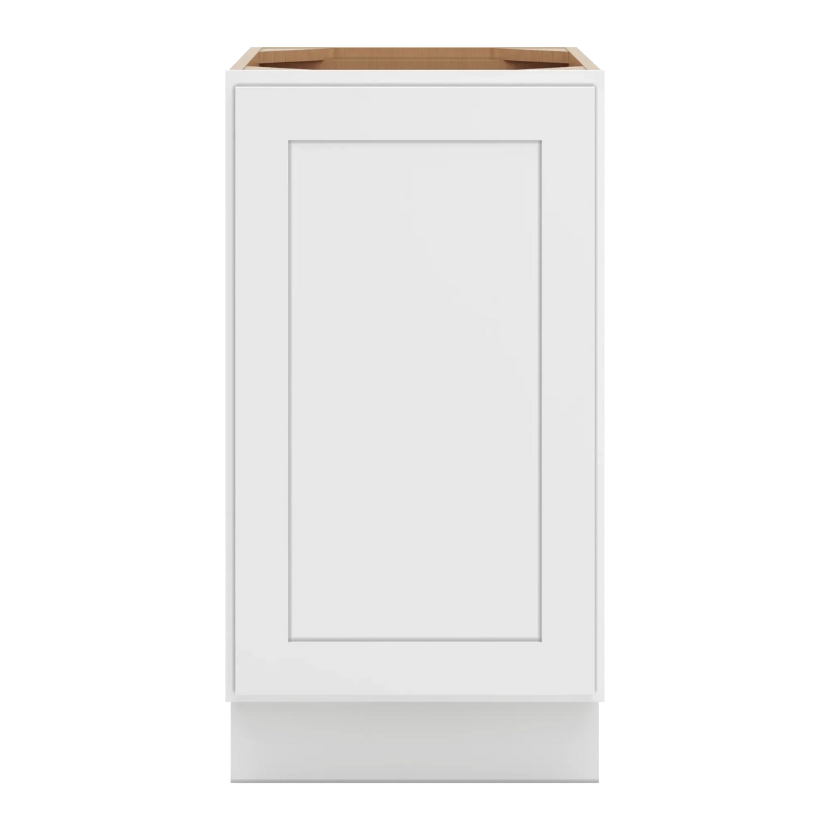 cnc luxor white 18 w full height single door base cabinet w 2 pullout shelf