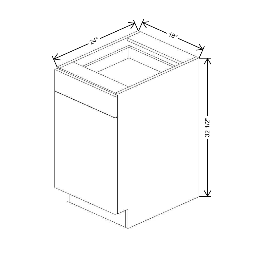 CNC Luxor Harvest 18" W X 32 1/2" H Single Door Base Cabinet