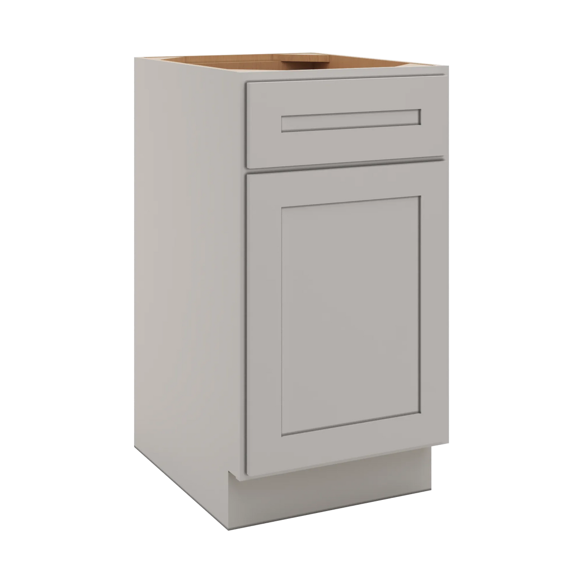 CNC Luxor 5-Piece Misty Grey 18" W Single Door Base Cabinet W/ 1 Pullout Shelf