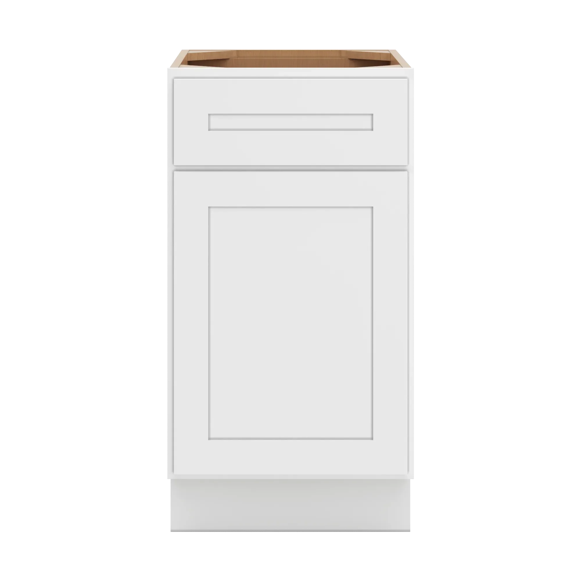 cnc luxor 5 piece white 18 w single door base cabinet w 1 pullout shelf