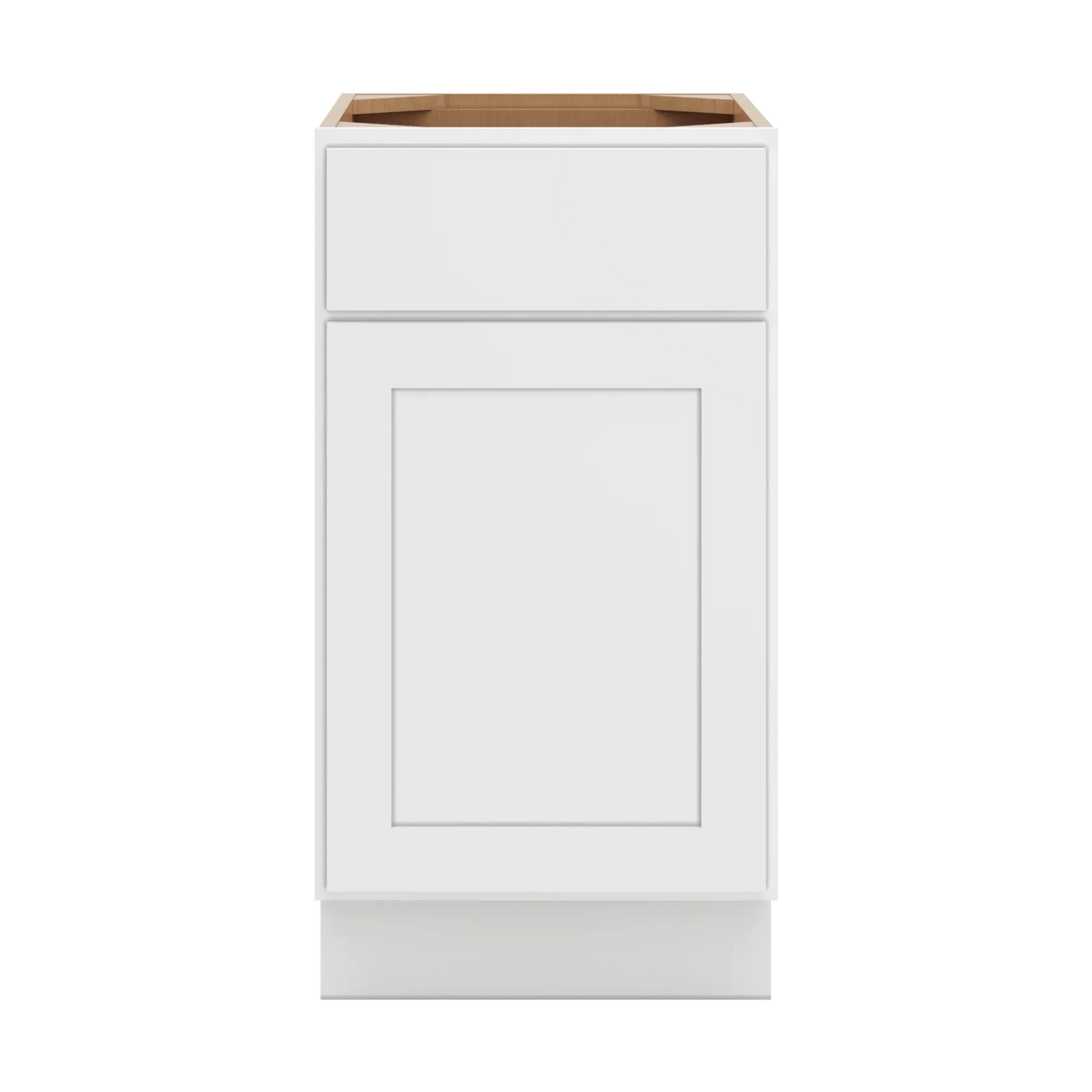 cnc luxor white 18 w single door base cabinet w 1 pullout shelf