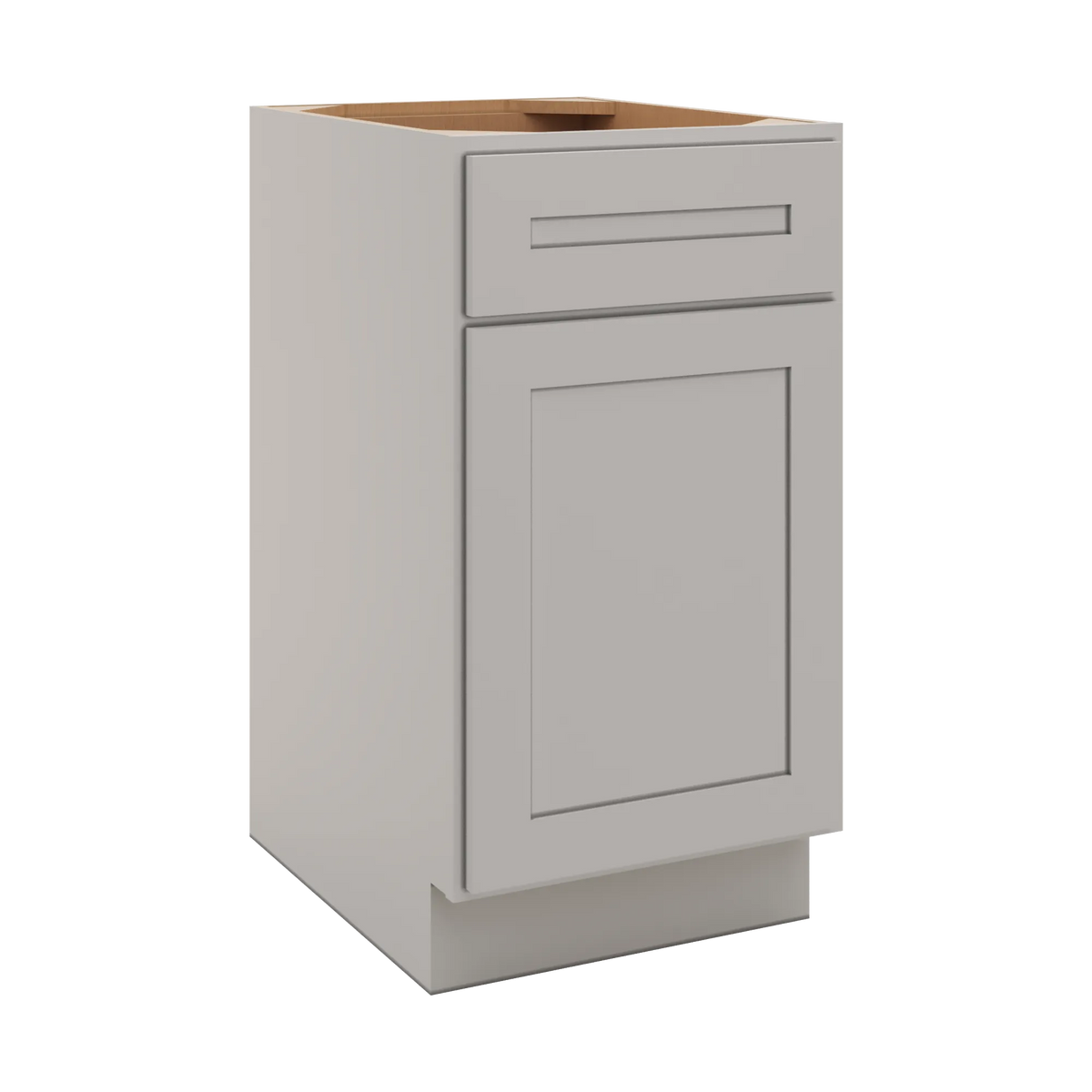 CNC Luxor 5-Piece Misty Grey 18" W Single Door Base Cabinet W/ 2 Pullout Shelf