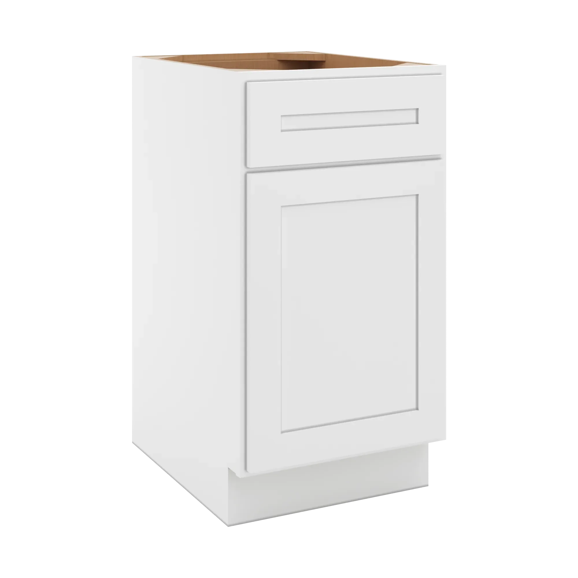 cnc luxor 5 piece white 18 w single door base cabinet w 2 pullout shelf