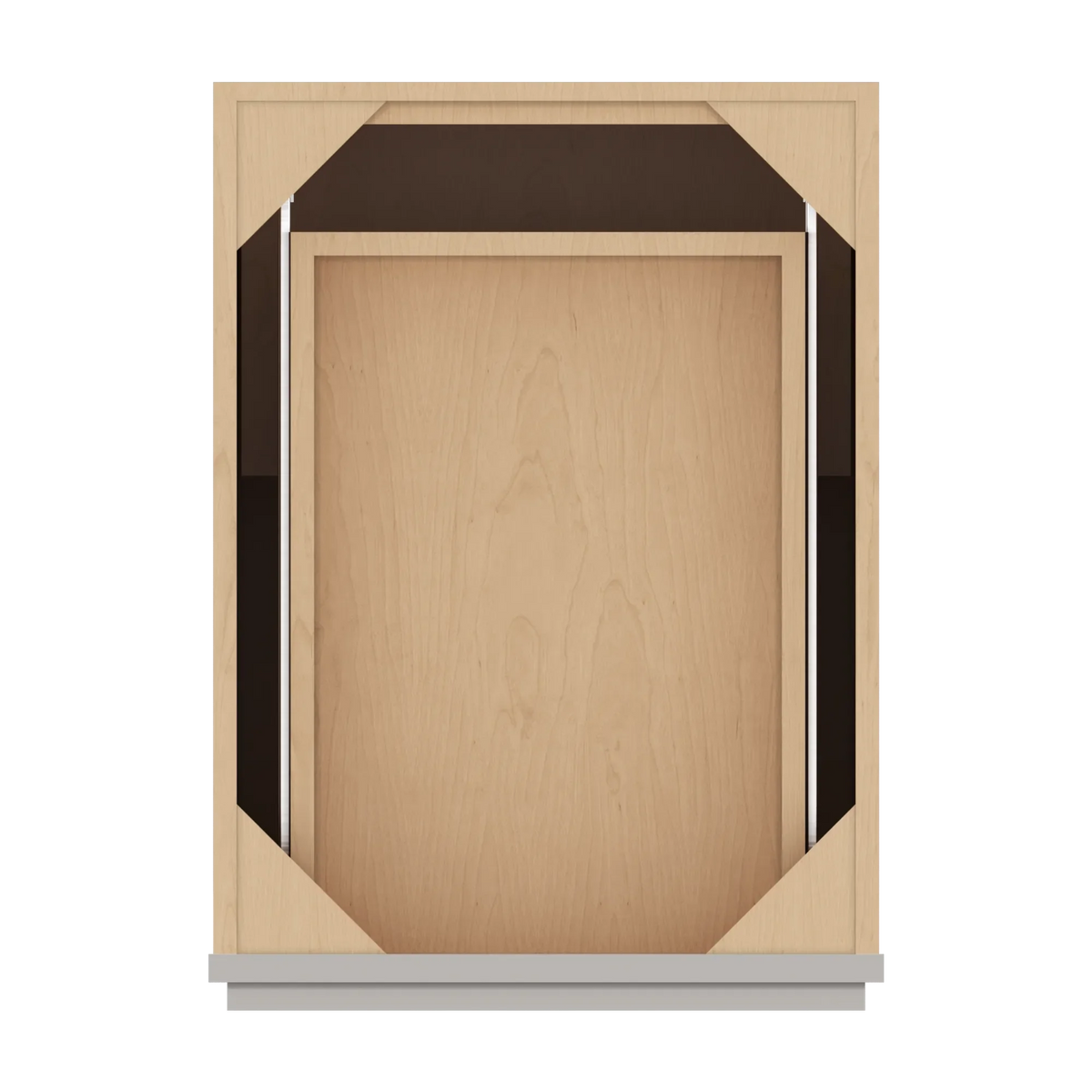 cnc luxor misty grey 18 w x 32 1 2 h single door base cabinet