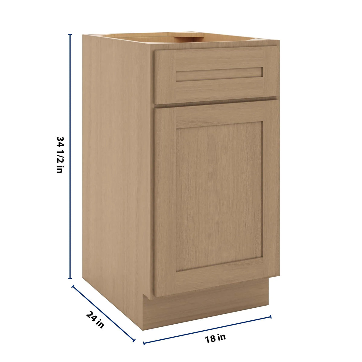 CNC Luxor 5-Piece Harvest 18" W Single Door Base Cabinet