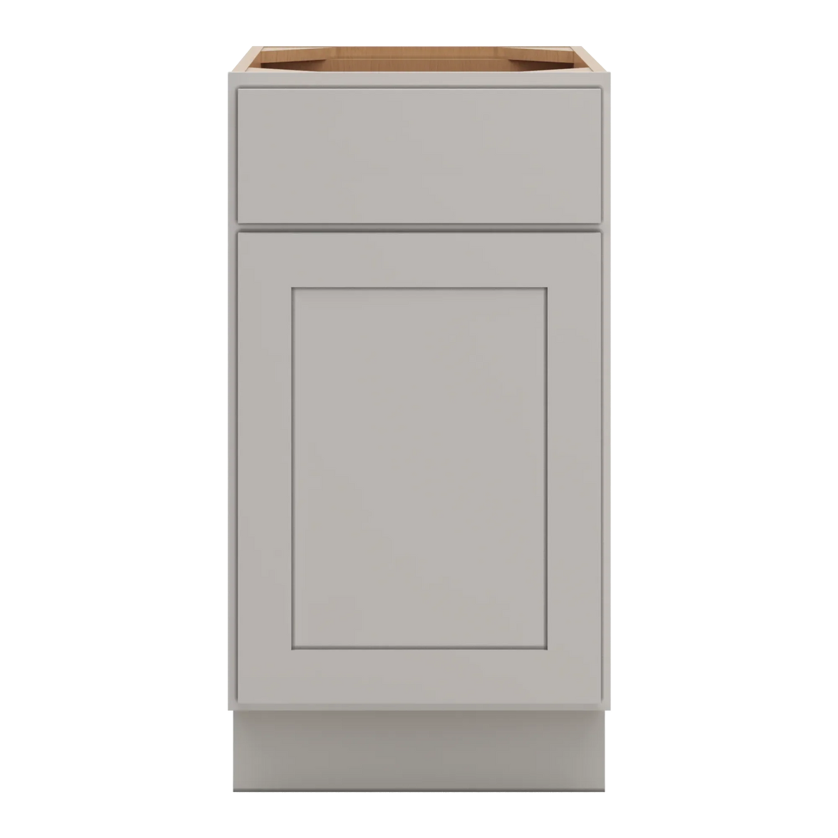 cnc luxor misty grey 18 w single door base cabinet