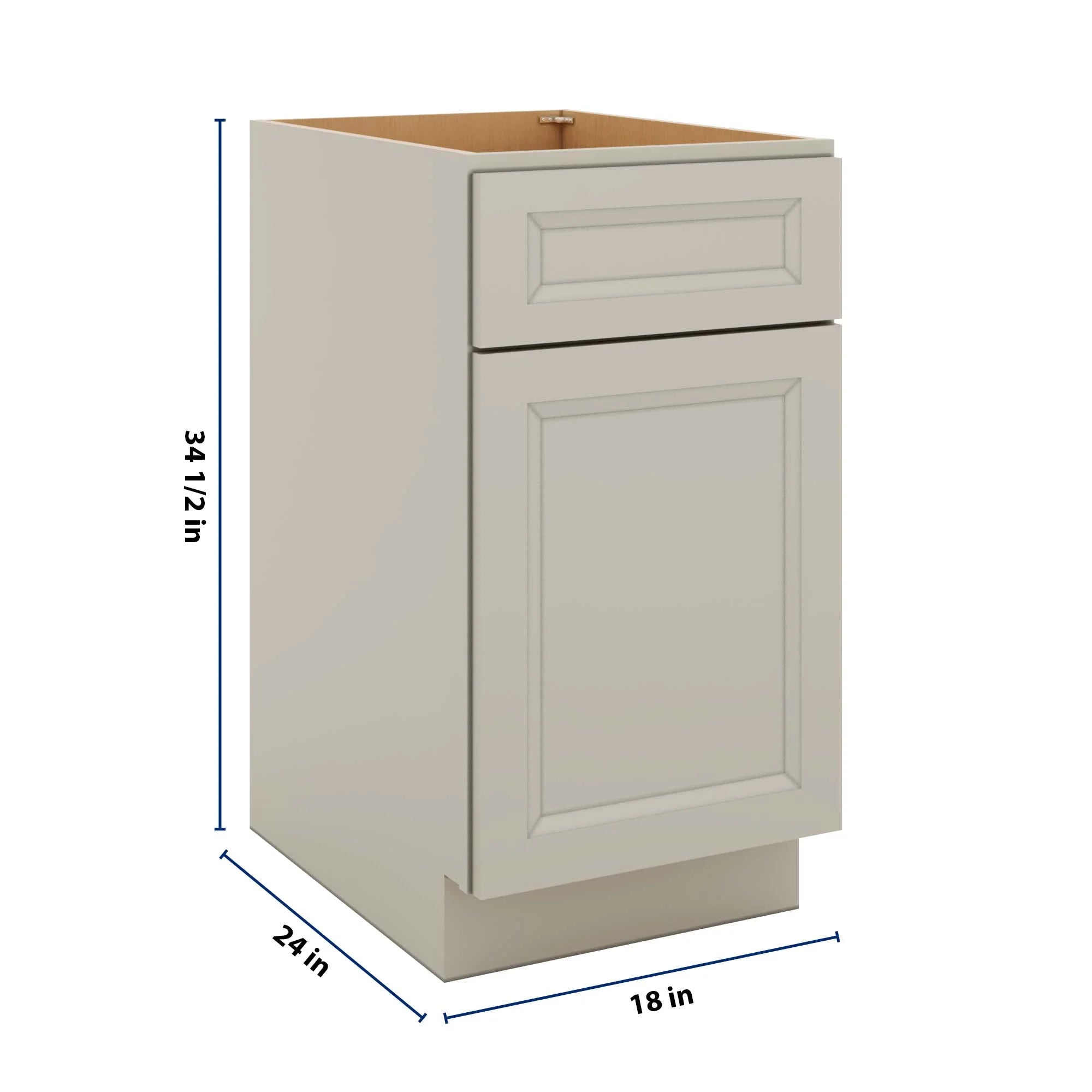 J&K Pebble B6 Single Door Standard Base Cabinet - 18" W