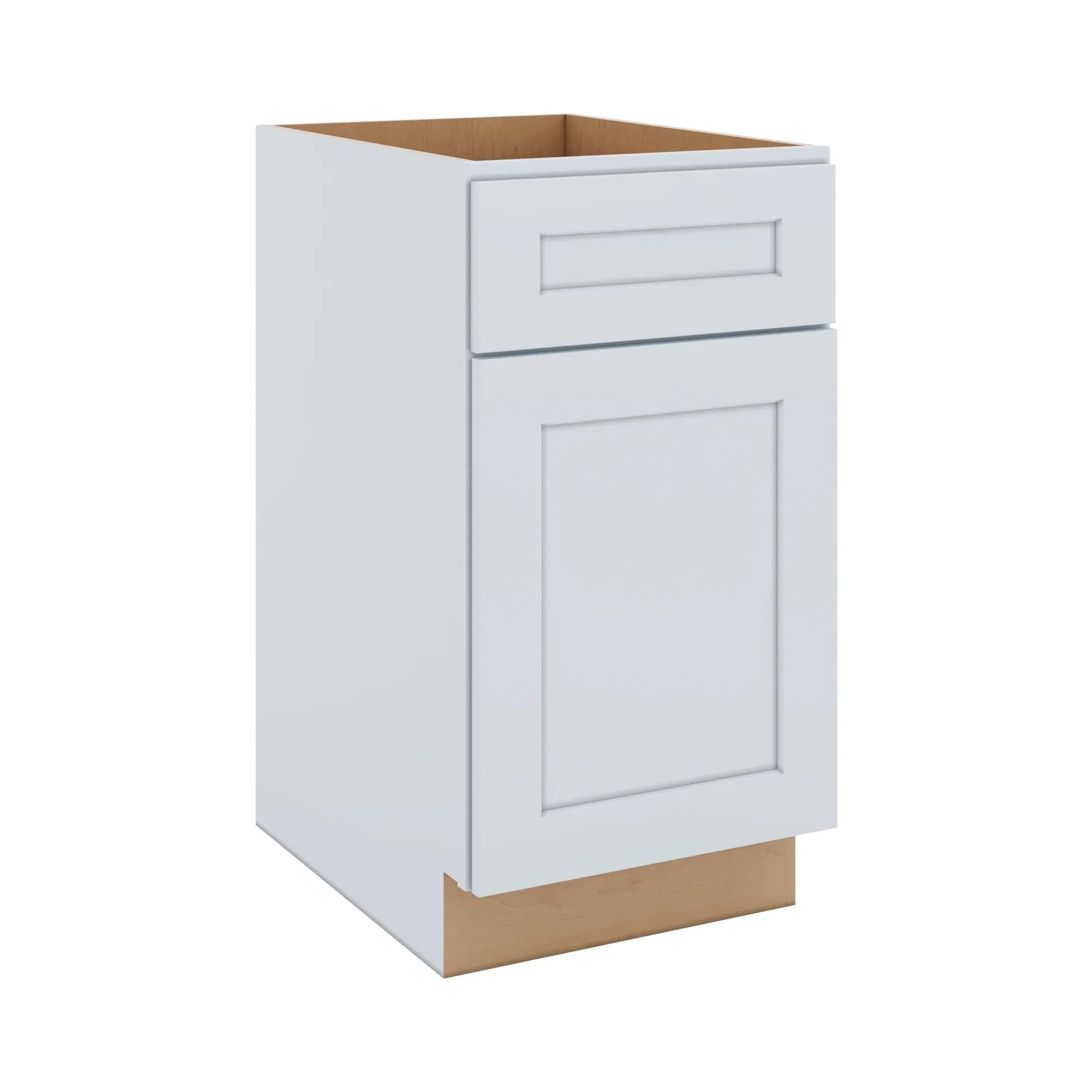 J&K White Shaker S8 Single Door Standard Base Cabinet - 18" W