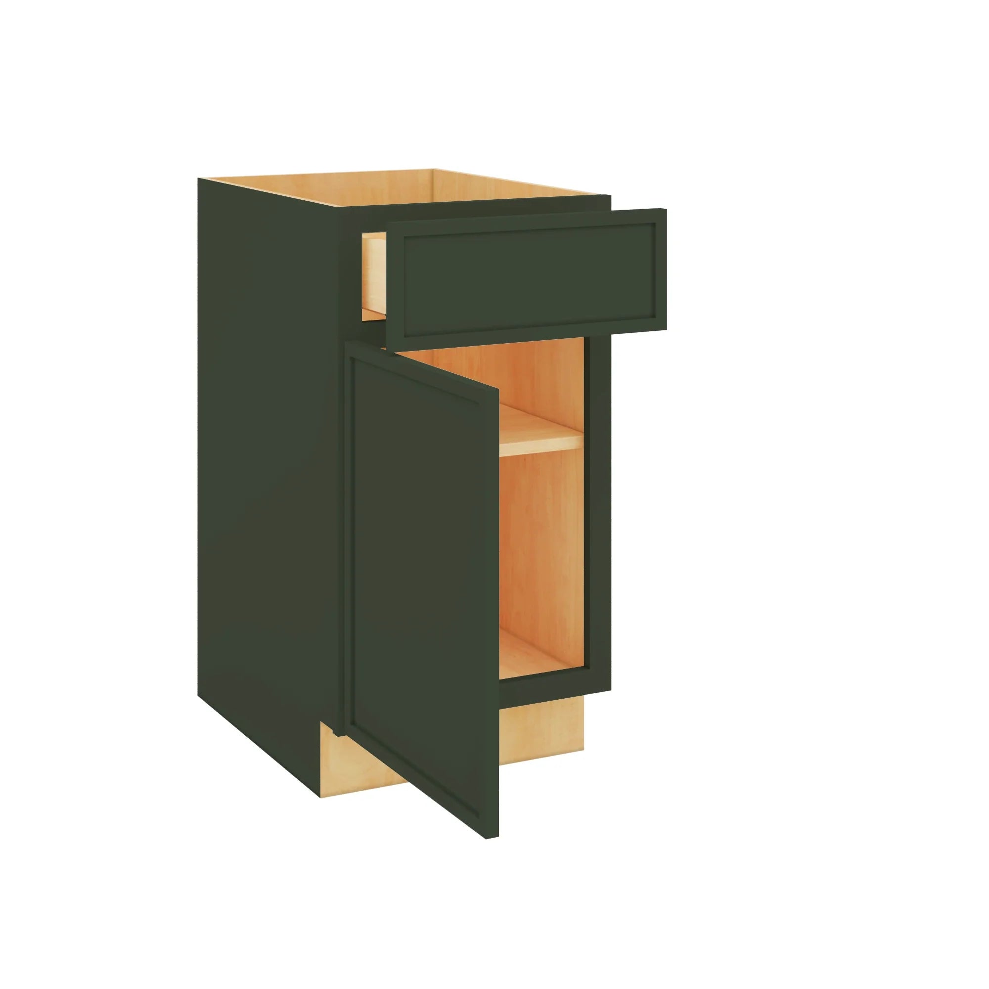 Modernform Cabinet Slim Sage Green 18" W X 34 1/2" H X 24" D Single Door Base Cabinet