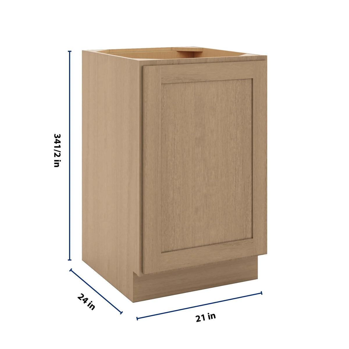 CNC Luxor 5-Piece Harvest 21" W Full Height Single Door Base Cabinet W/ 1 Pullout Shelf