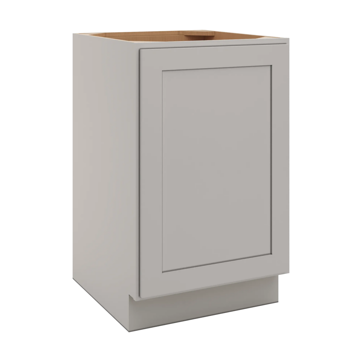 CNC Luxor 5-Piece Misty Grey 21" W Full Height Single Door Base Cabinet W/ 1 Pullout Shelf