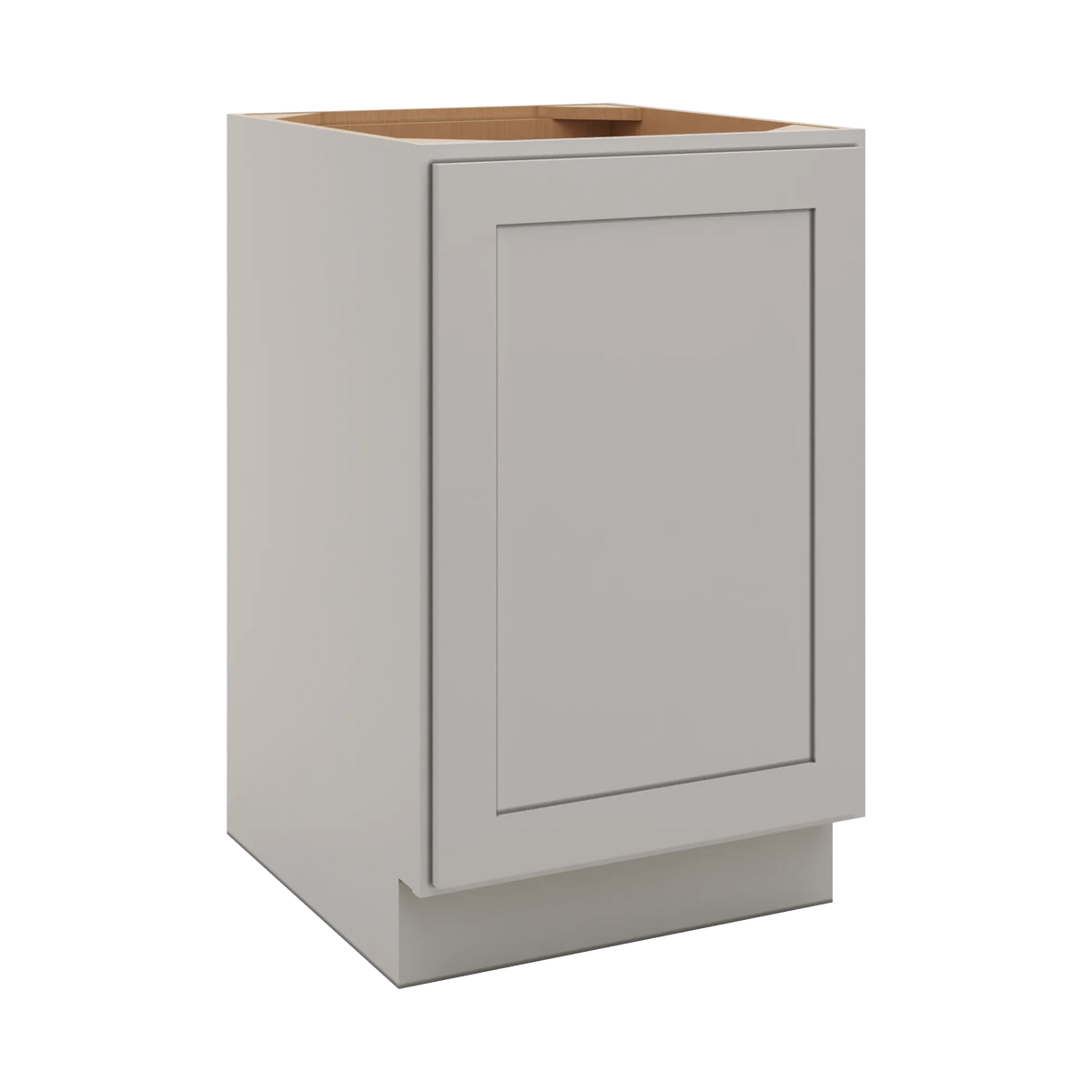 CNC Luxor 5-Piece Misty Grey 21" W Full Height Single Door Base Cabinet W/ 2 Pullout Shelf