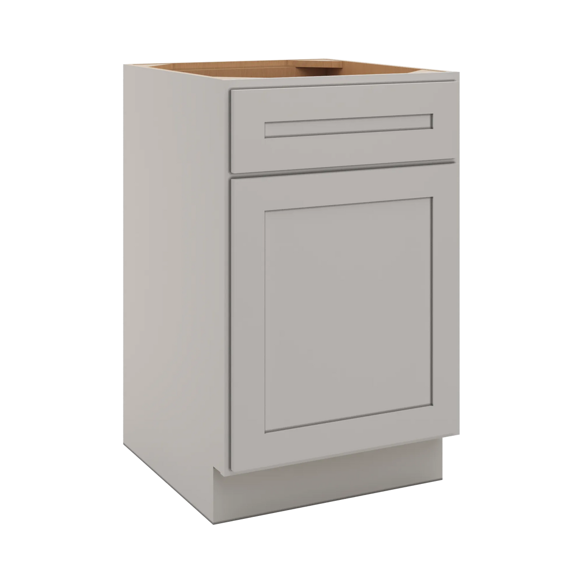 CNC Luxor 5-Piece Misty Grey 21" W Single Door Base Cabinet W/ 1 Pullout Shelf