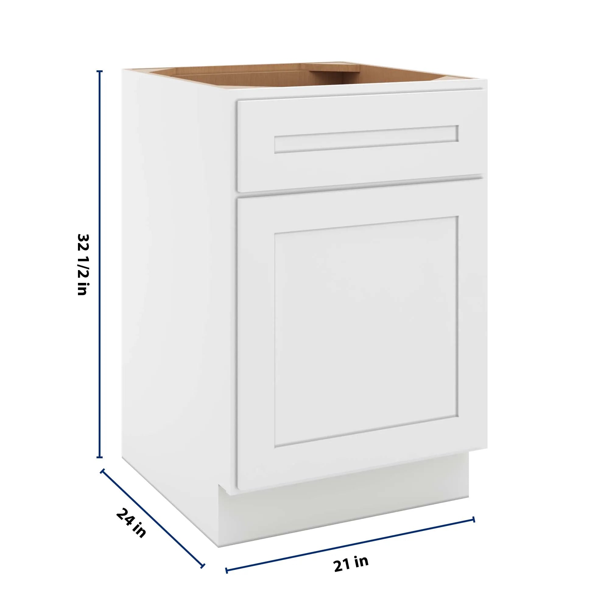 cnc luxor 5 piece white 21 w x 32 1 2 h single door base cabinet