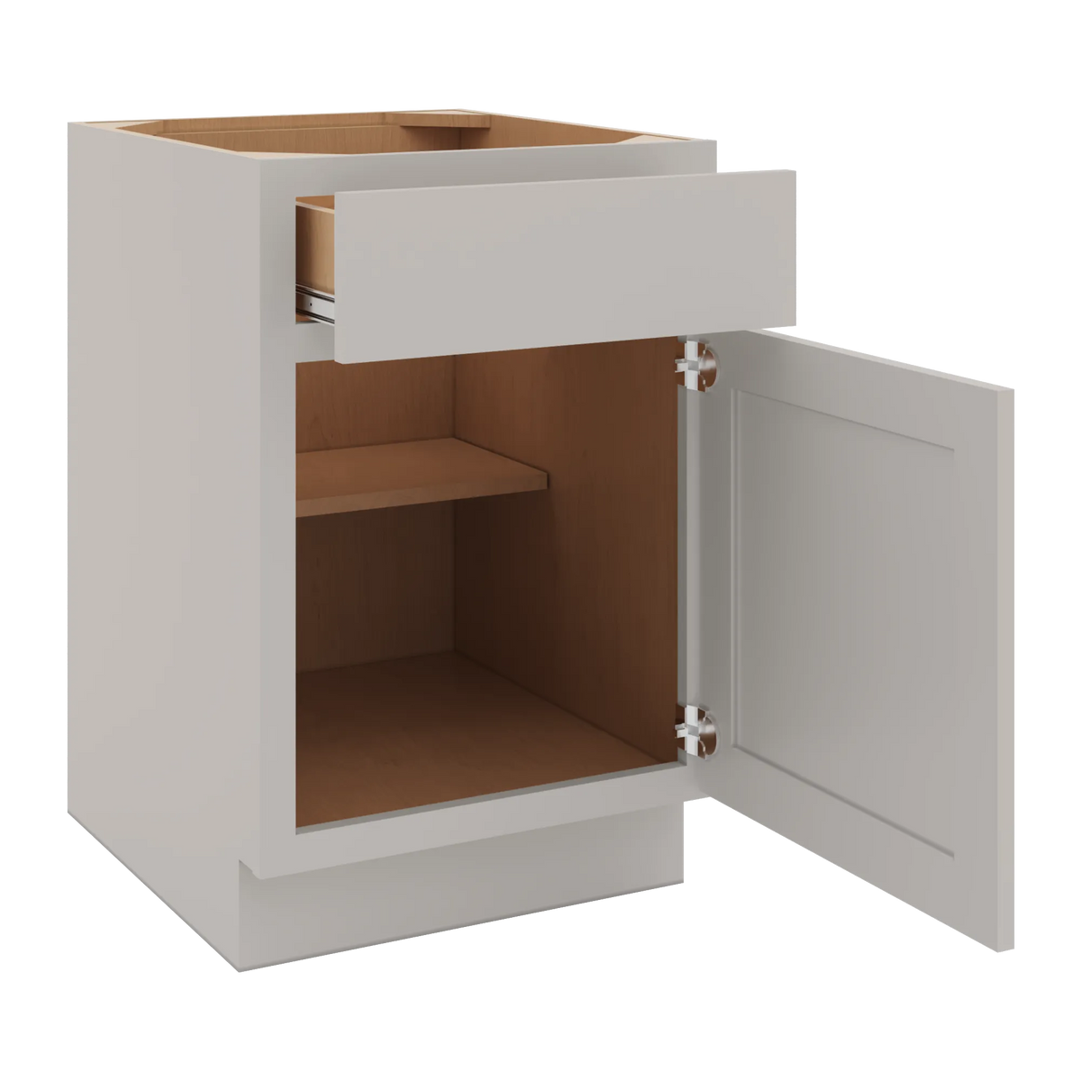 cnc luxor misty grey 21 w x 32 1 2 h single door base cabinet