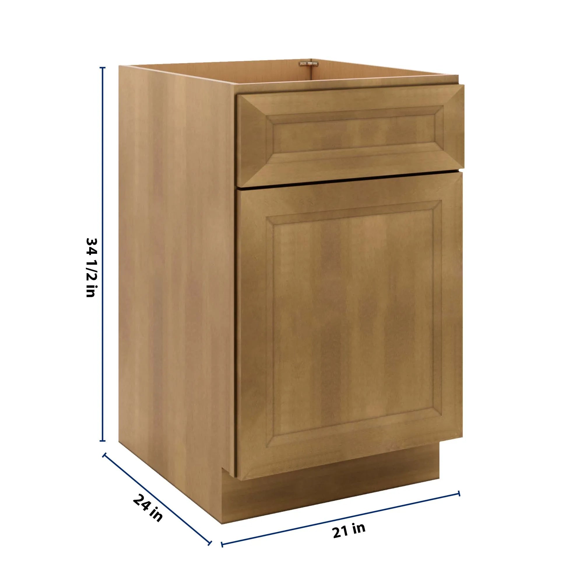 J&K Butterscotch B8 Single Door Standard Base Cabinet - 21" W