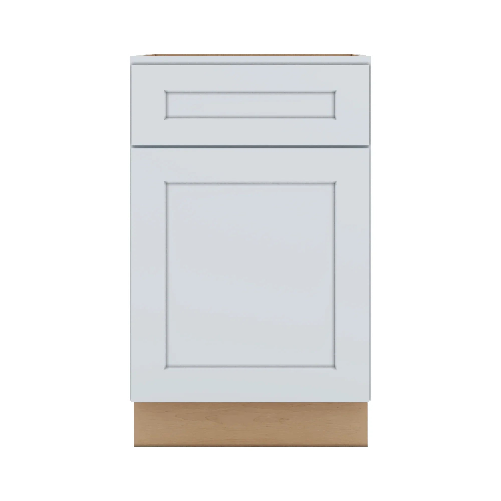 J&K White Shaker S8 Single Door Standard Base Cabinet 21" W