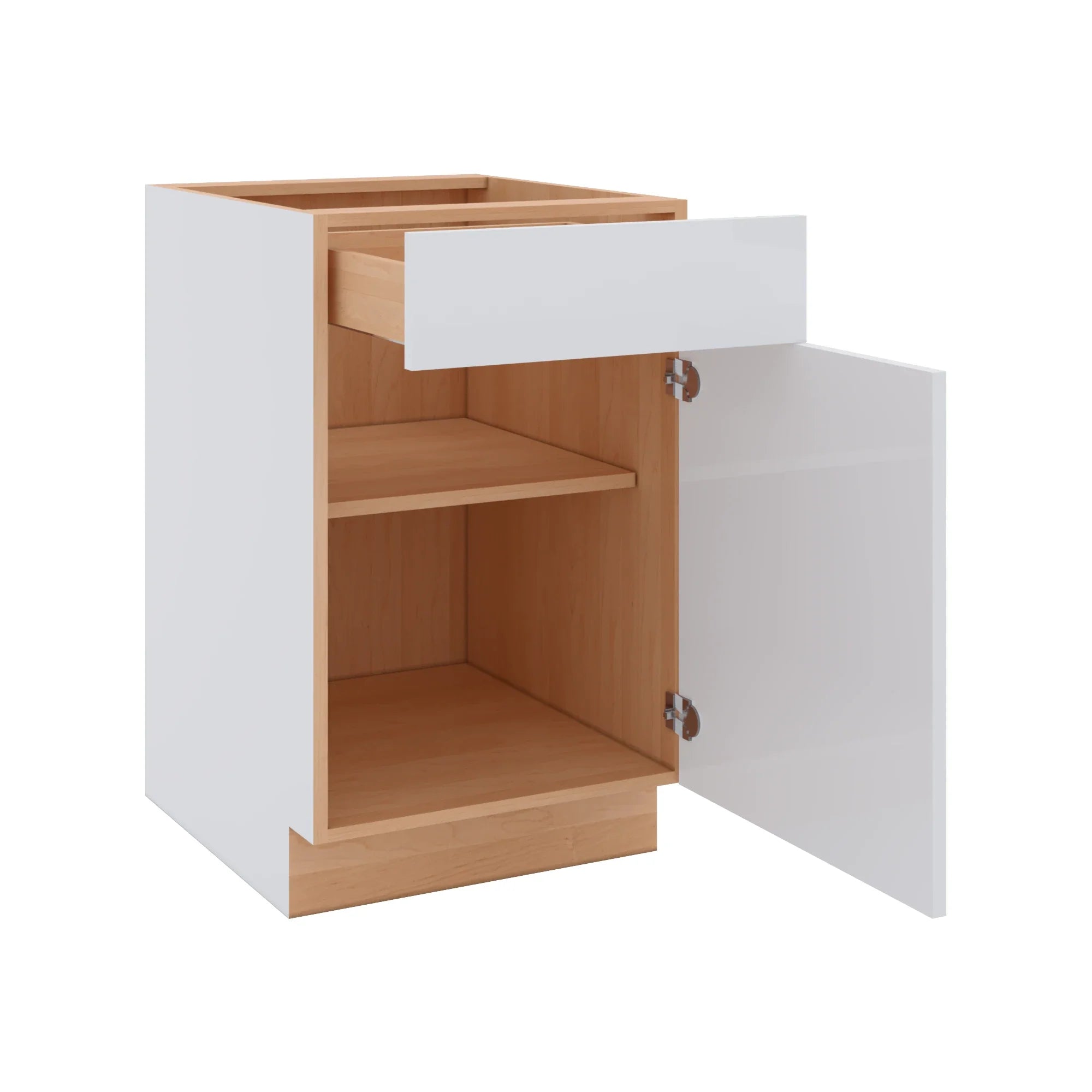 Modernform Cabinet Gloss White 21" W X 34 1/2" H X 24" D Single Door Base Cabinet