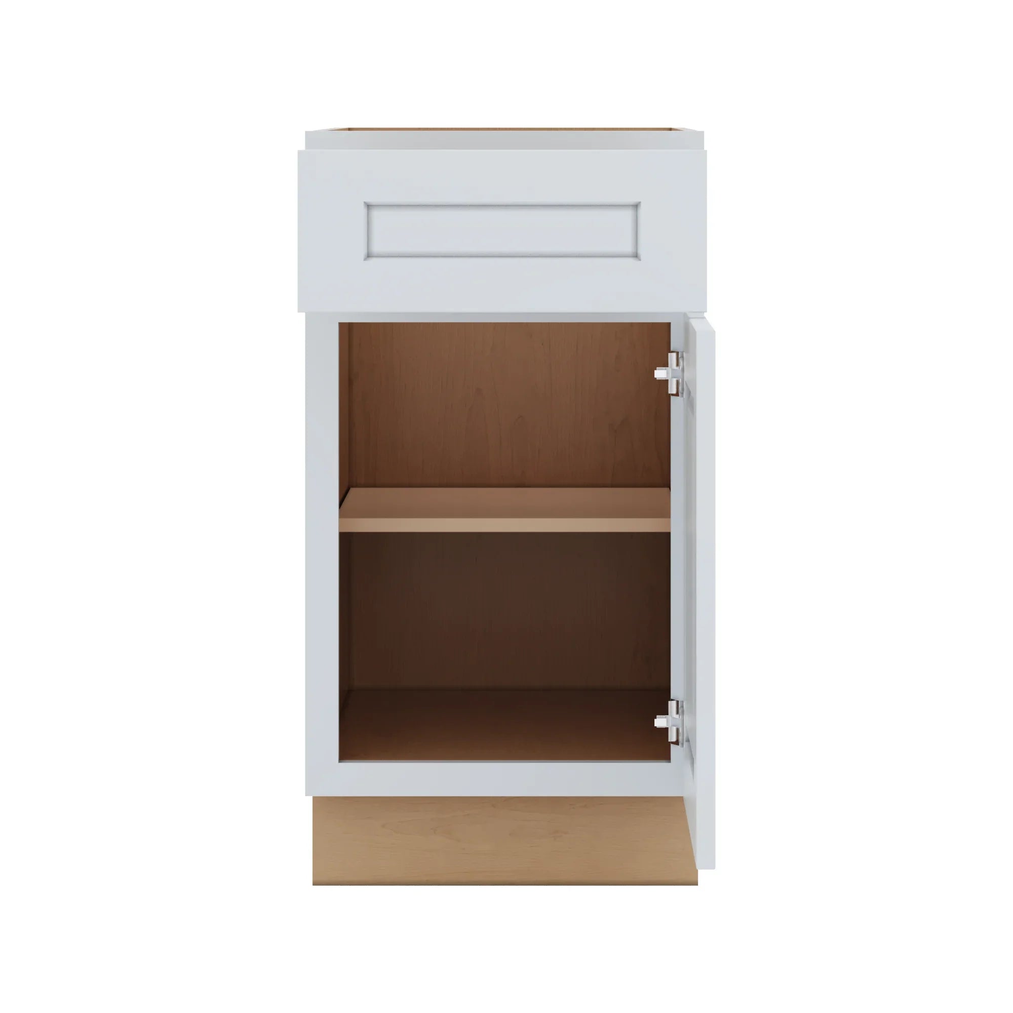 J&K White Shaker S8 Single Door Standard Base Cabinet 21" W