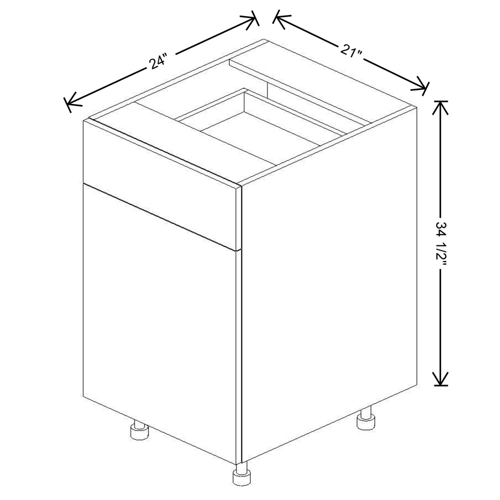 Fabuwood Illume Catalina Como Ash 2 21"W Single Door