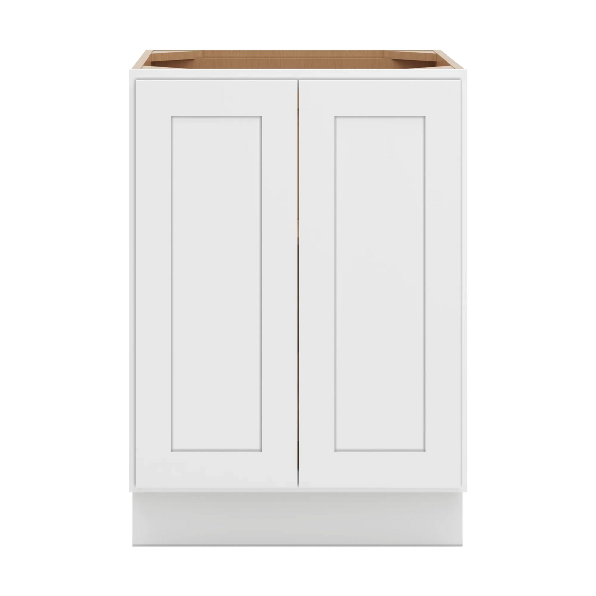 cnc luxor white 24 w full height double door base cabinet w 1 pullout shelf