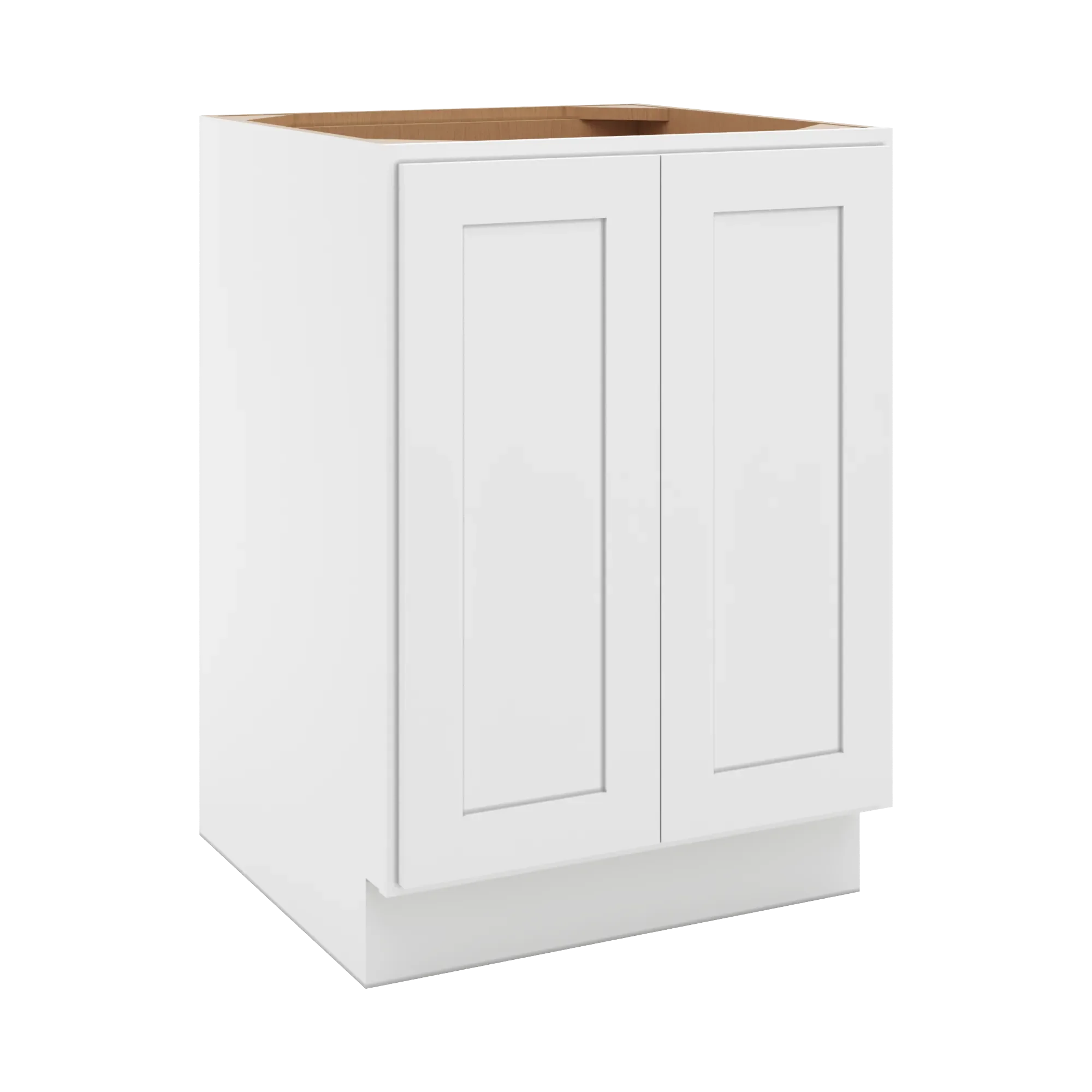 cnc luxor 5 piece white 24 w full height double door base cabinet w 2 pullout shelf