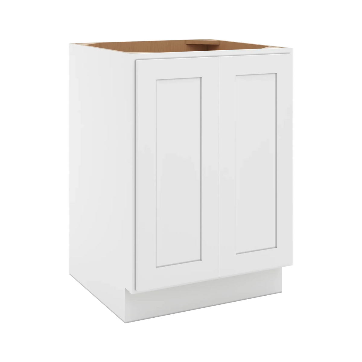 cnc luxor white 24 w full height double door base cabinet