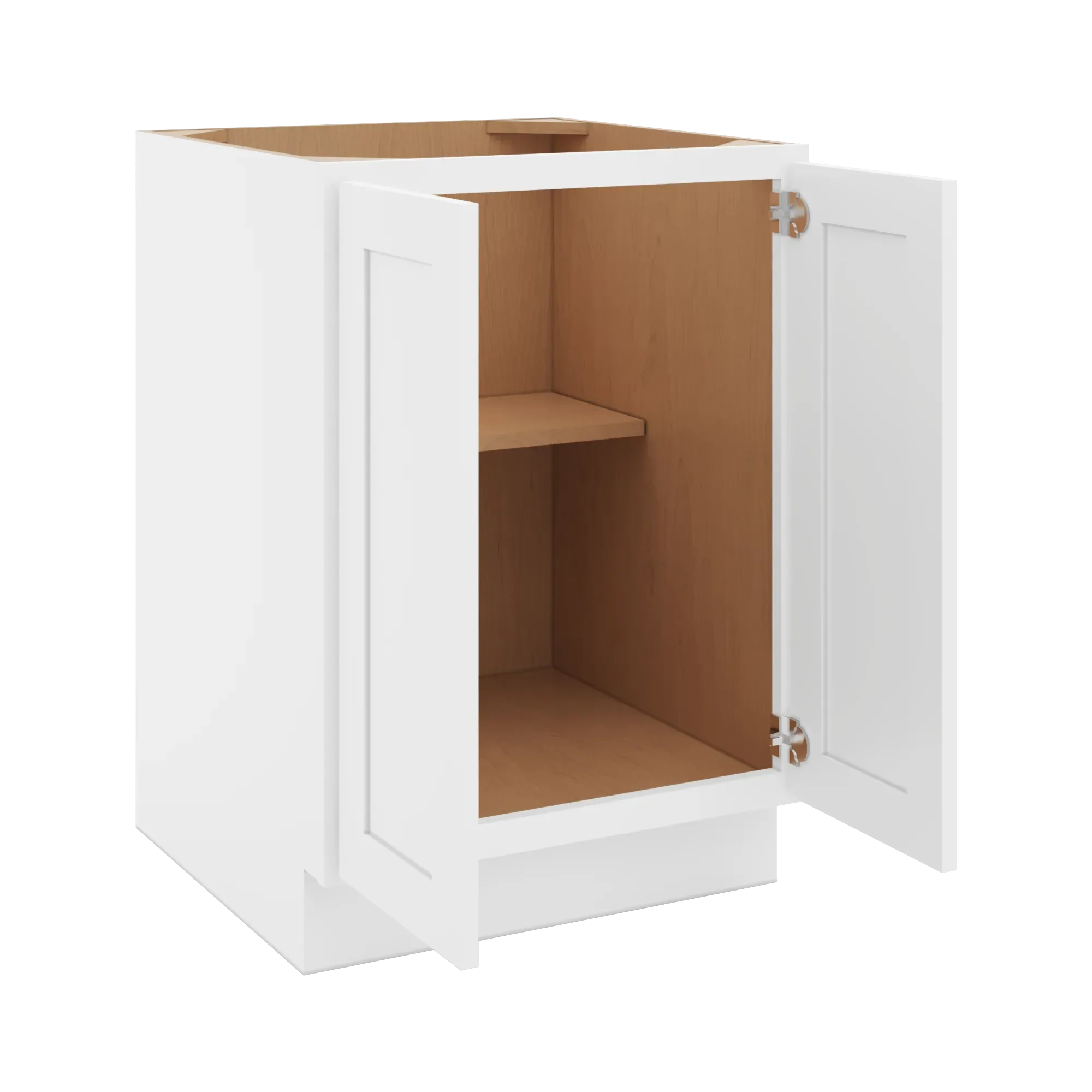 cnc luxor 5 piece white 24 w full height double door base cabinet