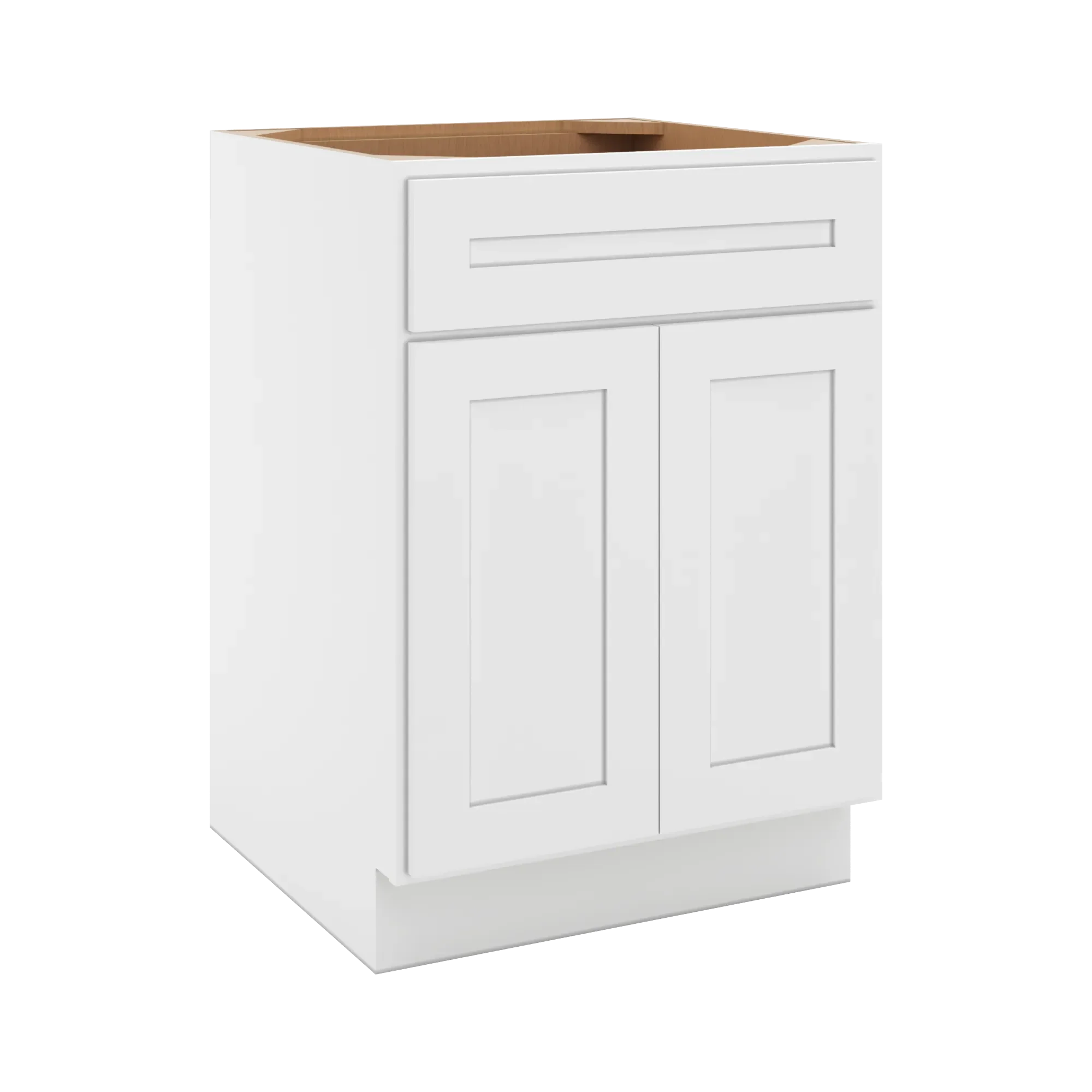 cnc luxor 5 piece white 24 w 1 drawer double door base cabinet w 2 pullout shelf