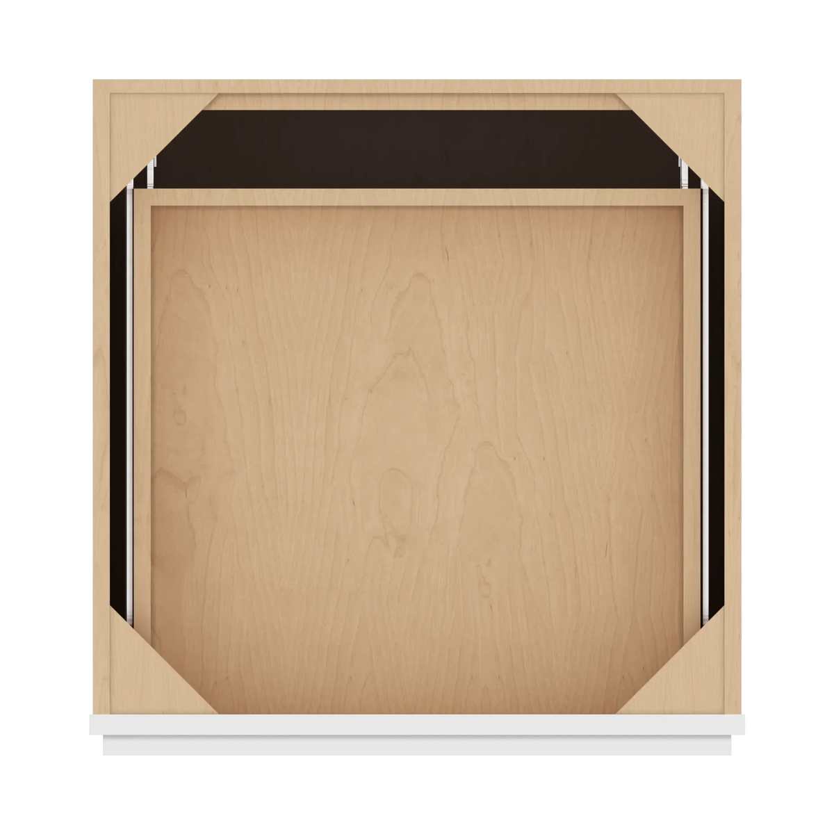 cnc luxor white 24 w 1 drawer double door base cabinet w 2 pullout shelf