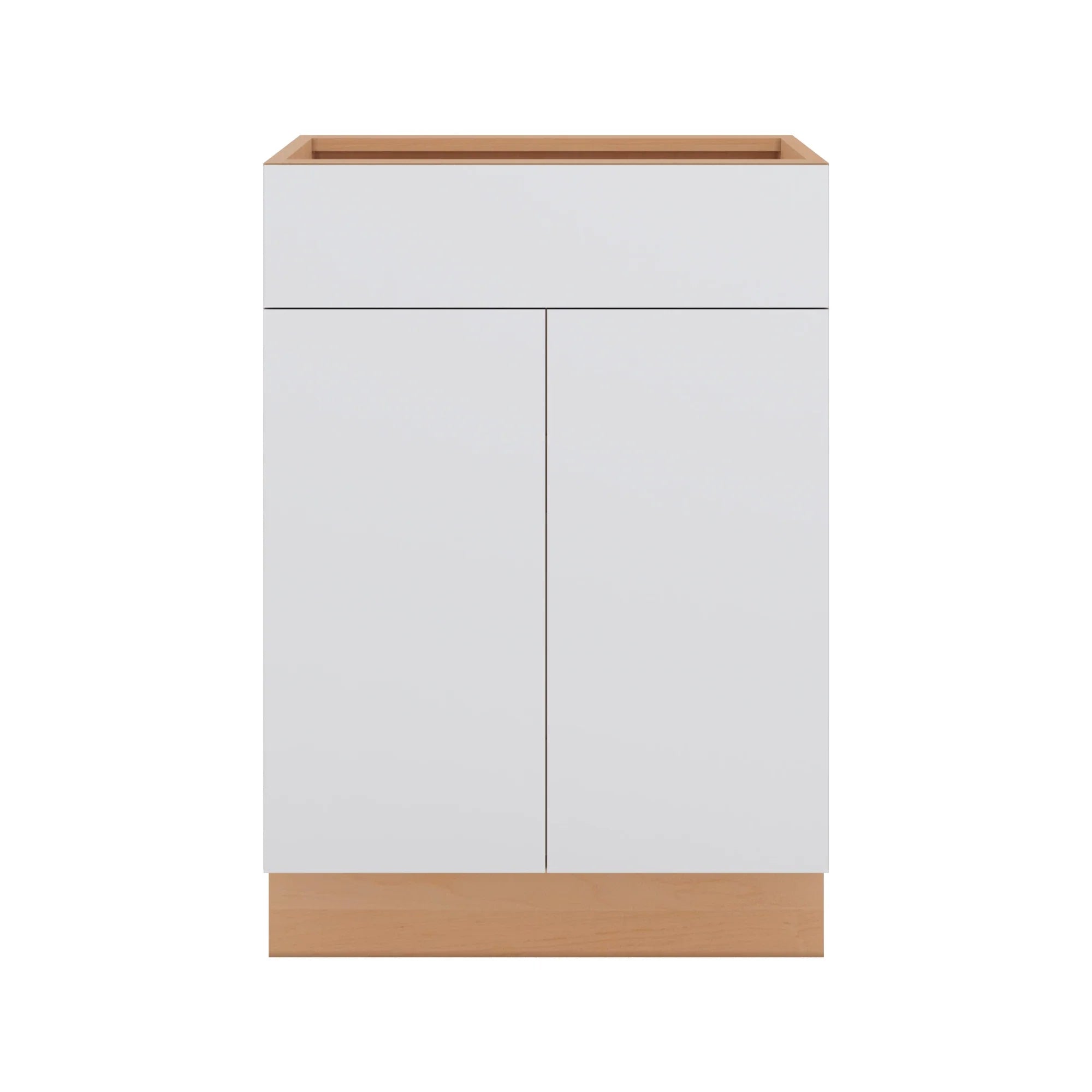 Modernform Cabinet Matte White 24" W X 34 1/2" H X 24" D Double Door Base Cabinet