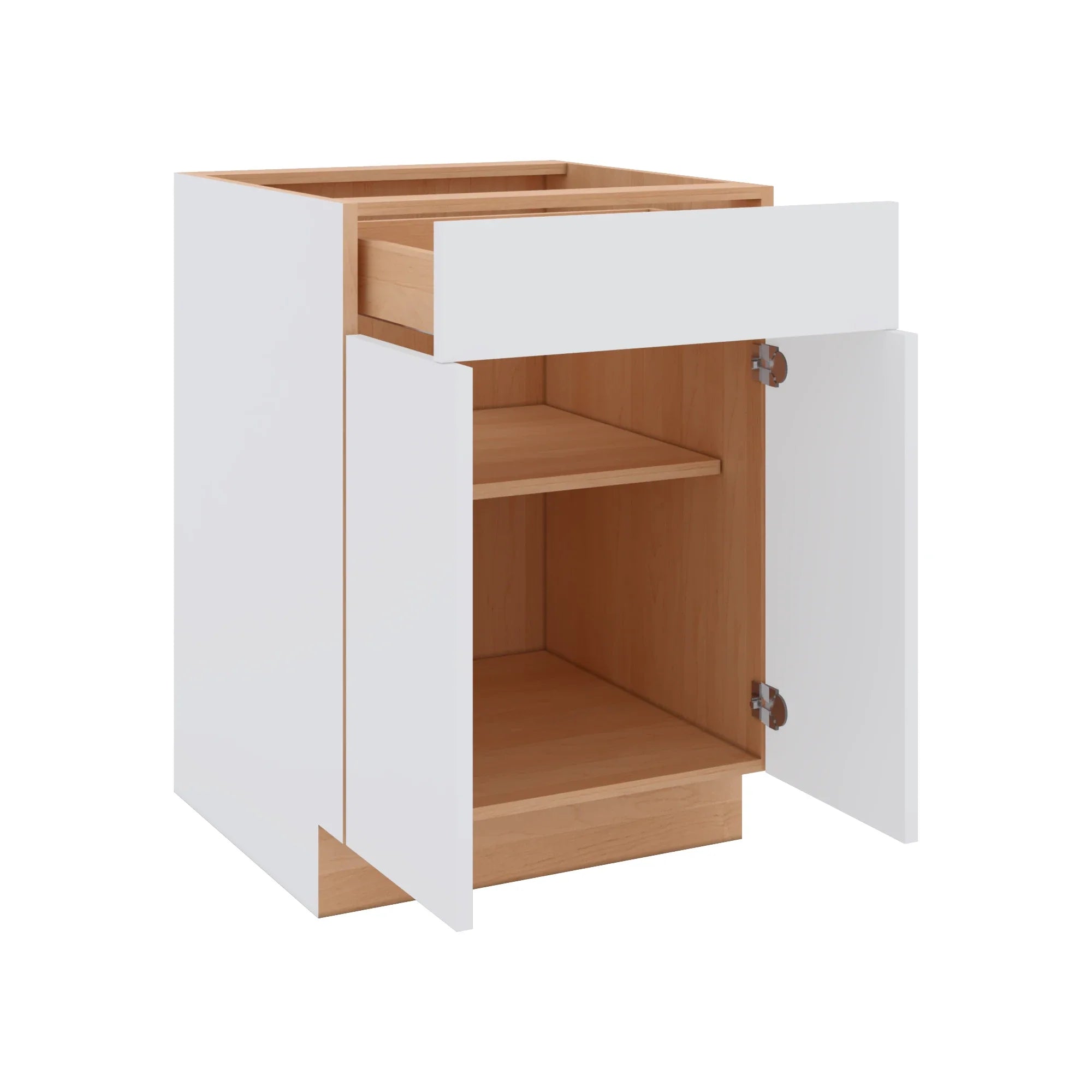 Modernform Cabinet Matte White 24" W X 34 1/2" H X 24" D Double Door Base Cabinet