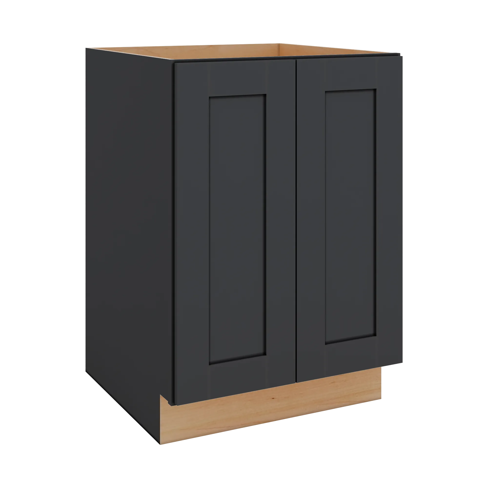 Modernform Cabinet Onyx Black Shaker 24" W X 34 1/2" H X 24" D Full Height Double Door Base Cabinet