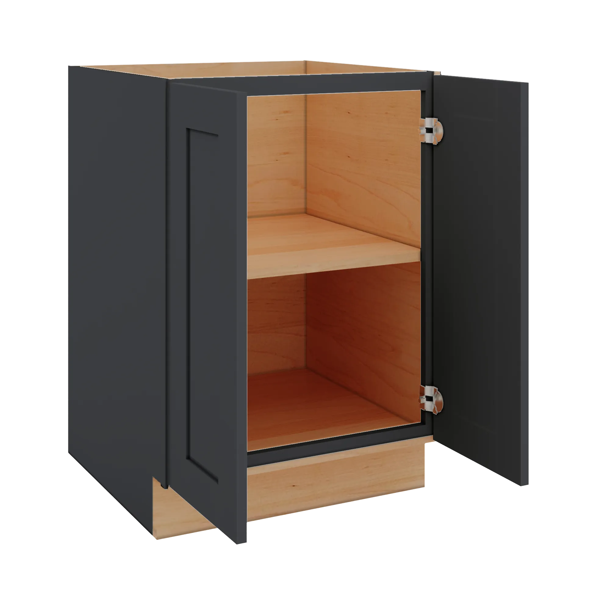 Modernform Cabinet Onyx Black Shaker 24" W X 34 1/2" H X 24" D Full Height Double Door Base Cabinet