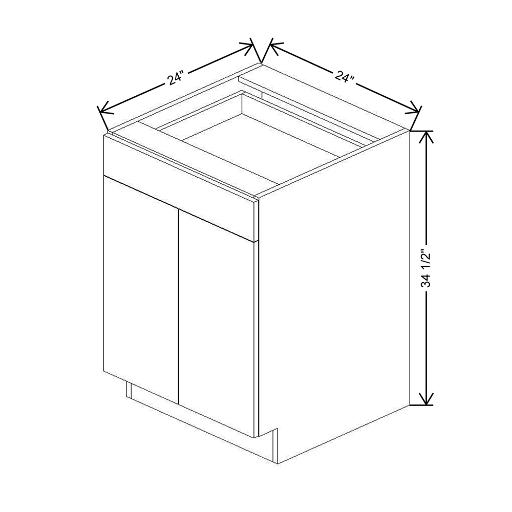 CNC Concord Elegant Stone 24" W 1 Drawer Double Door Base Cabinet