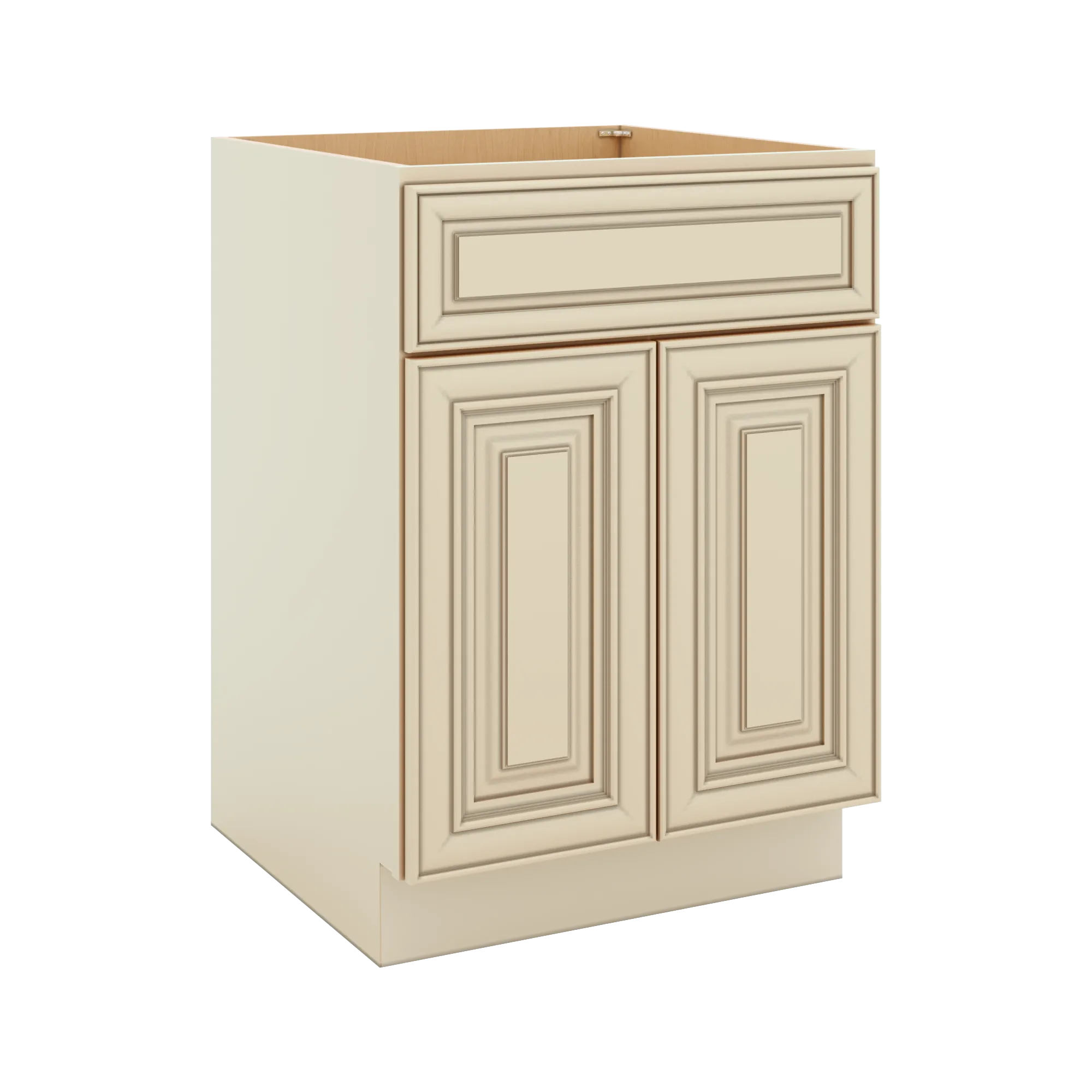 J&K Creme Glazed A7 Double Door Standard Base Cab - 24" W