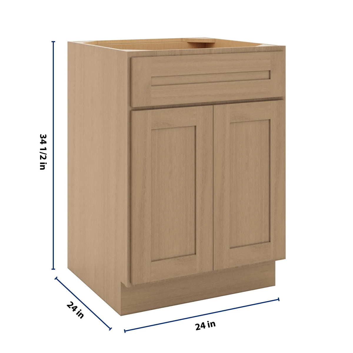 CNC Luxor 5-Piece Harvest 24" W 1 Drawer Double Door Base Cabinet