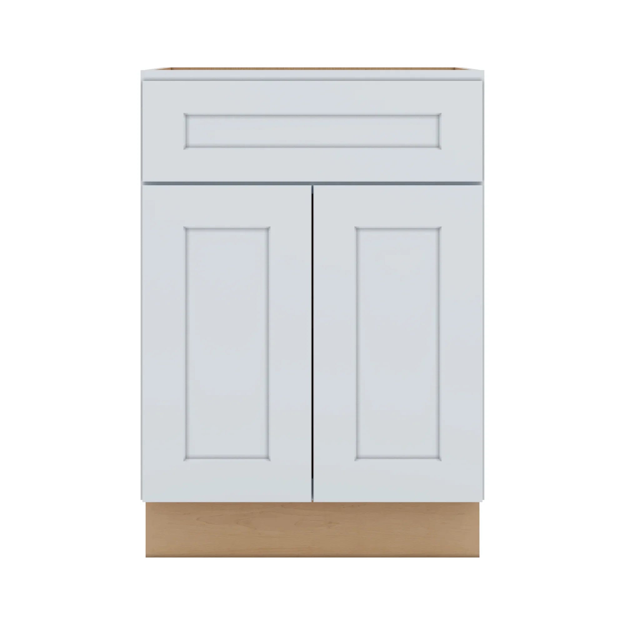 J&K White Shaker S8 Double Door Standard Base Cab 24" W