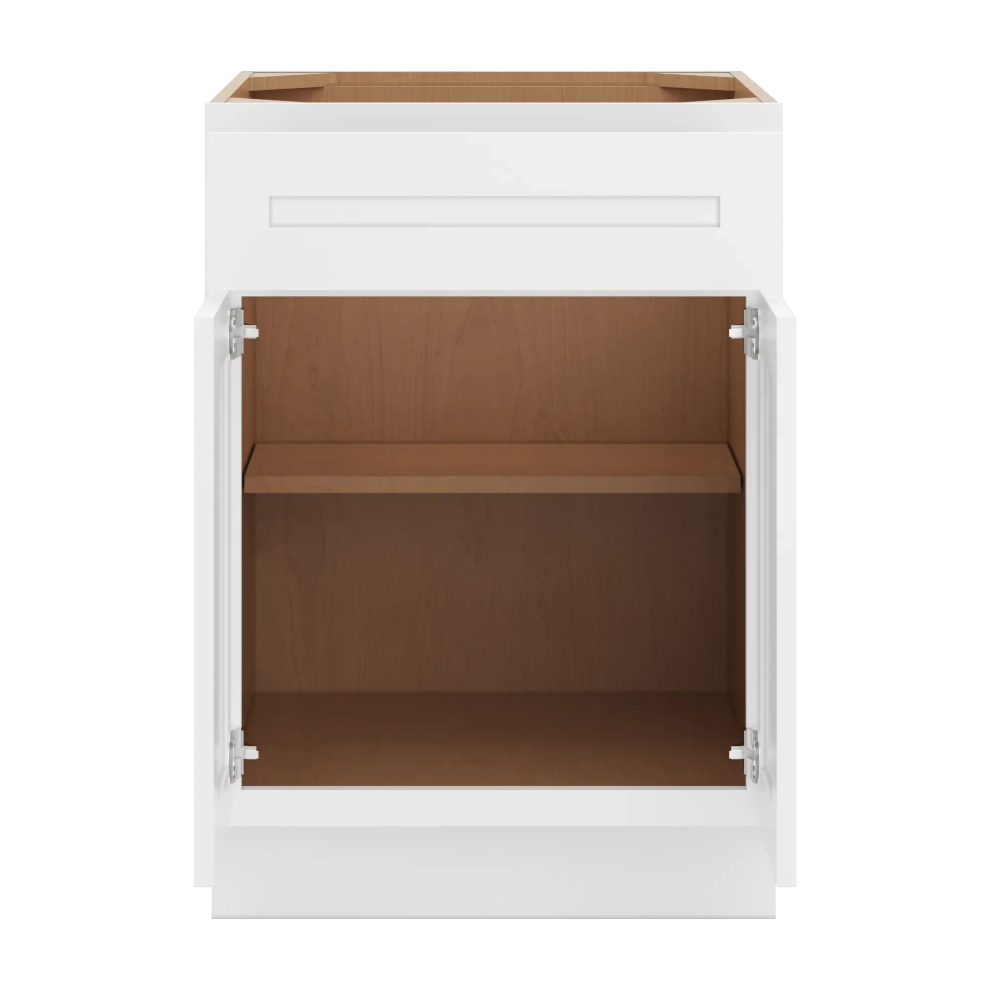 cnc luxor 5 piece white 24 w 1 drawer double door base cabinet