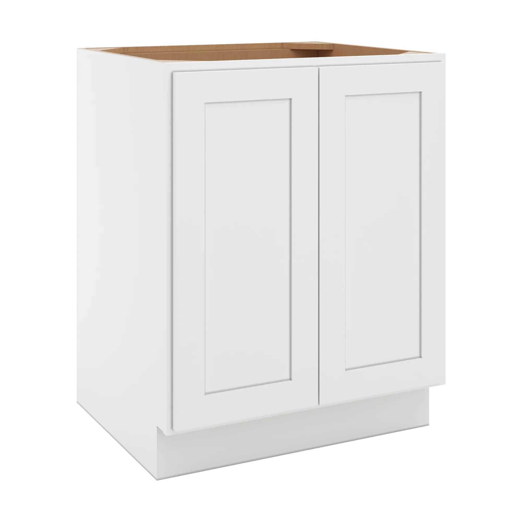cnc luxor 5 piece white 27 w full height double door base cabinet w 1 pullout shelf