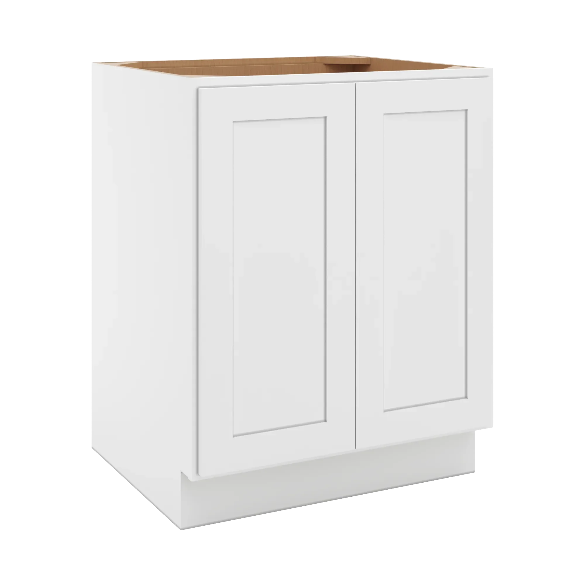 cnc luxor 5 piece white 27 w full height double door base cabinet w 2 pullout shelf