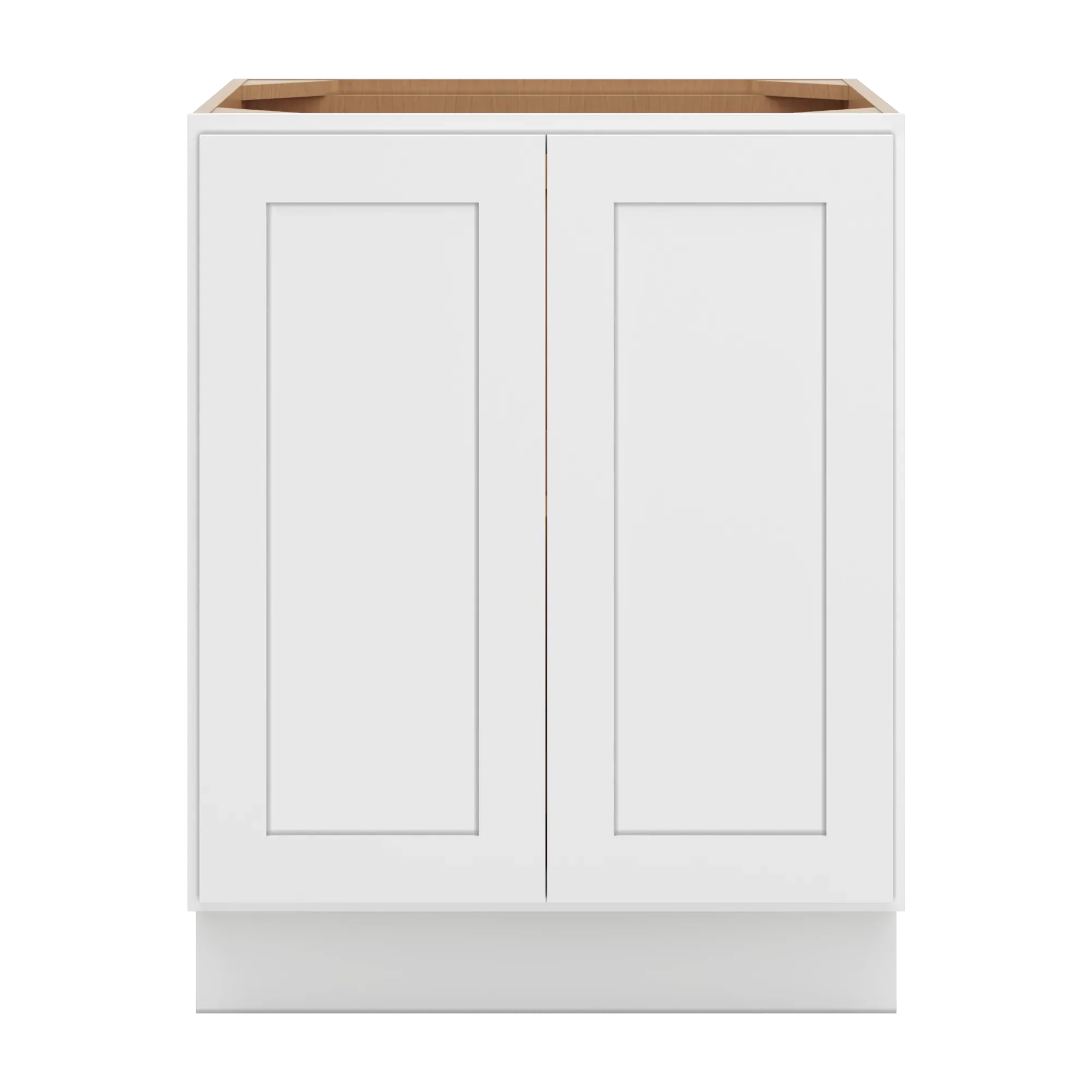 cnc luxor 5 piece white 27 w full height double door base cabinet w 2 pullout shelf