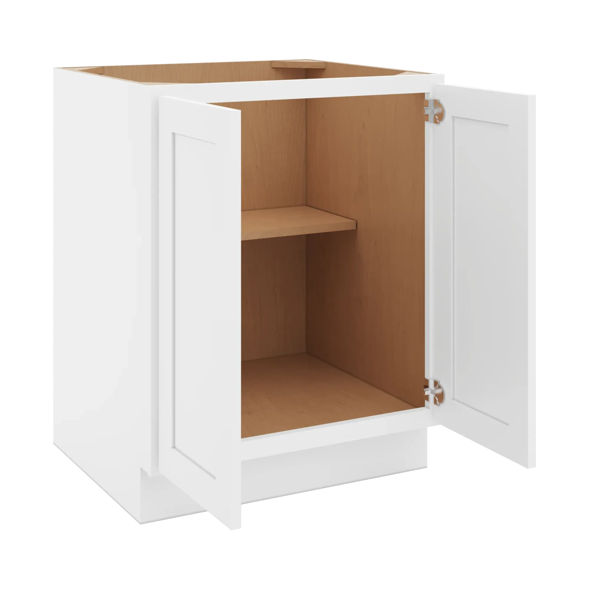 cnc luxor 5 piece white 27 w full height double door base cabinet