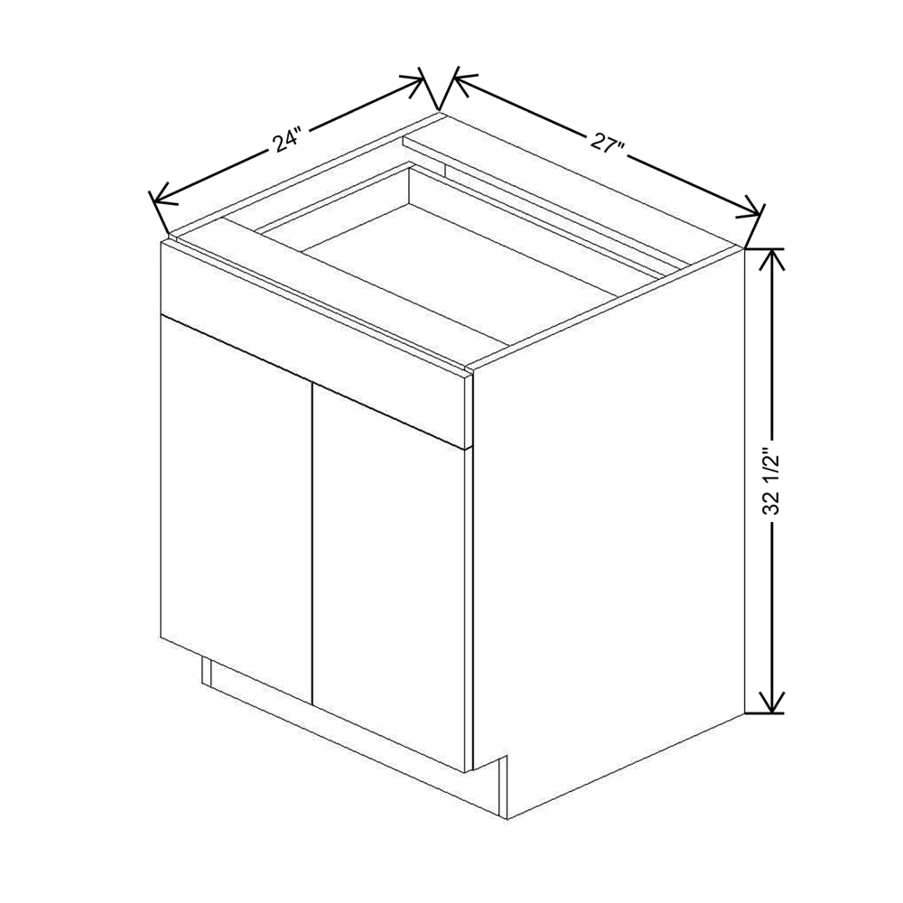 CNC Classic Milano Snow 27" W X 32 1/2" H 1 Drawer Double Door Base Cabinet