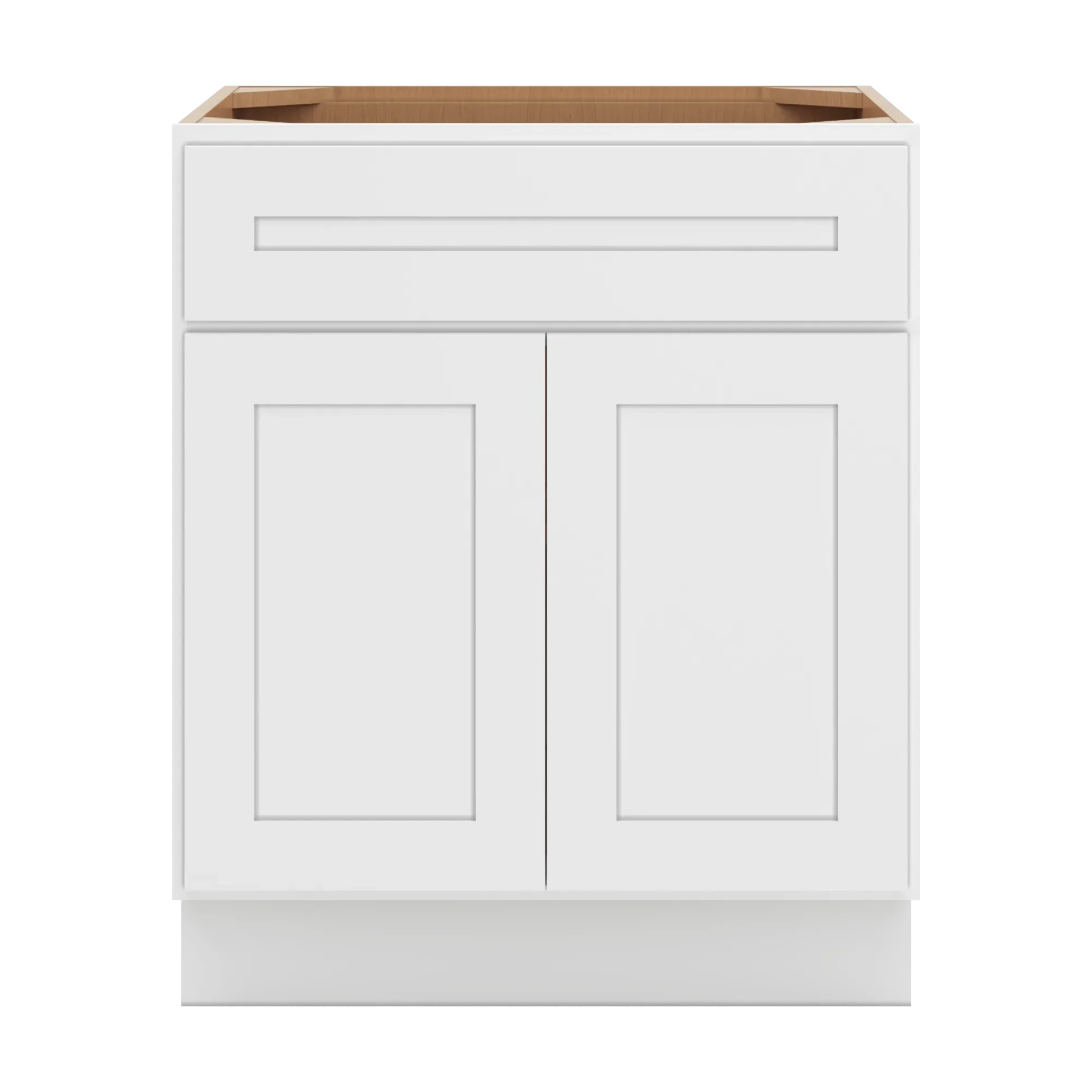 cnc luxor 5 piece white 27 w x 32 1 2 h single drawer double door base cabinet