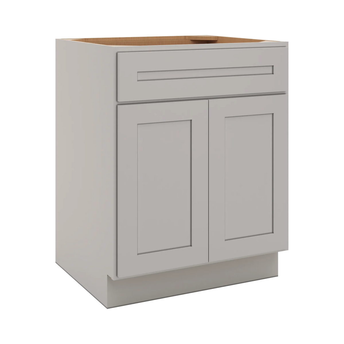 CNC Luxor 5-Piece Misty Grey 27" W 1 Drawer Double Door Base Cabinet W/ 1 Pullout Shelf
