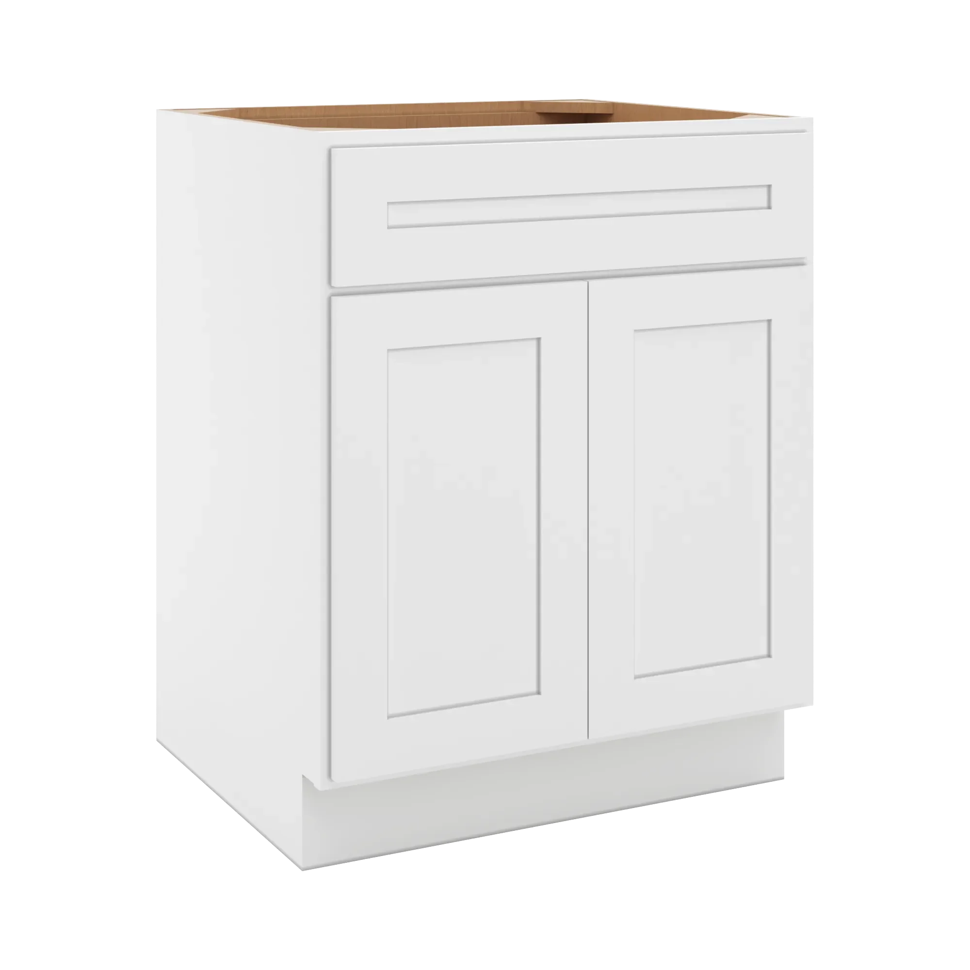 cnc luxor 5 piece white 27 w 1 drawer double door base cabinet w 1 pullout shelf