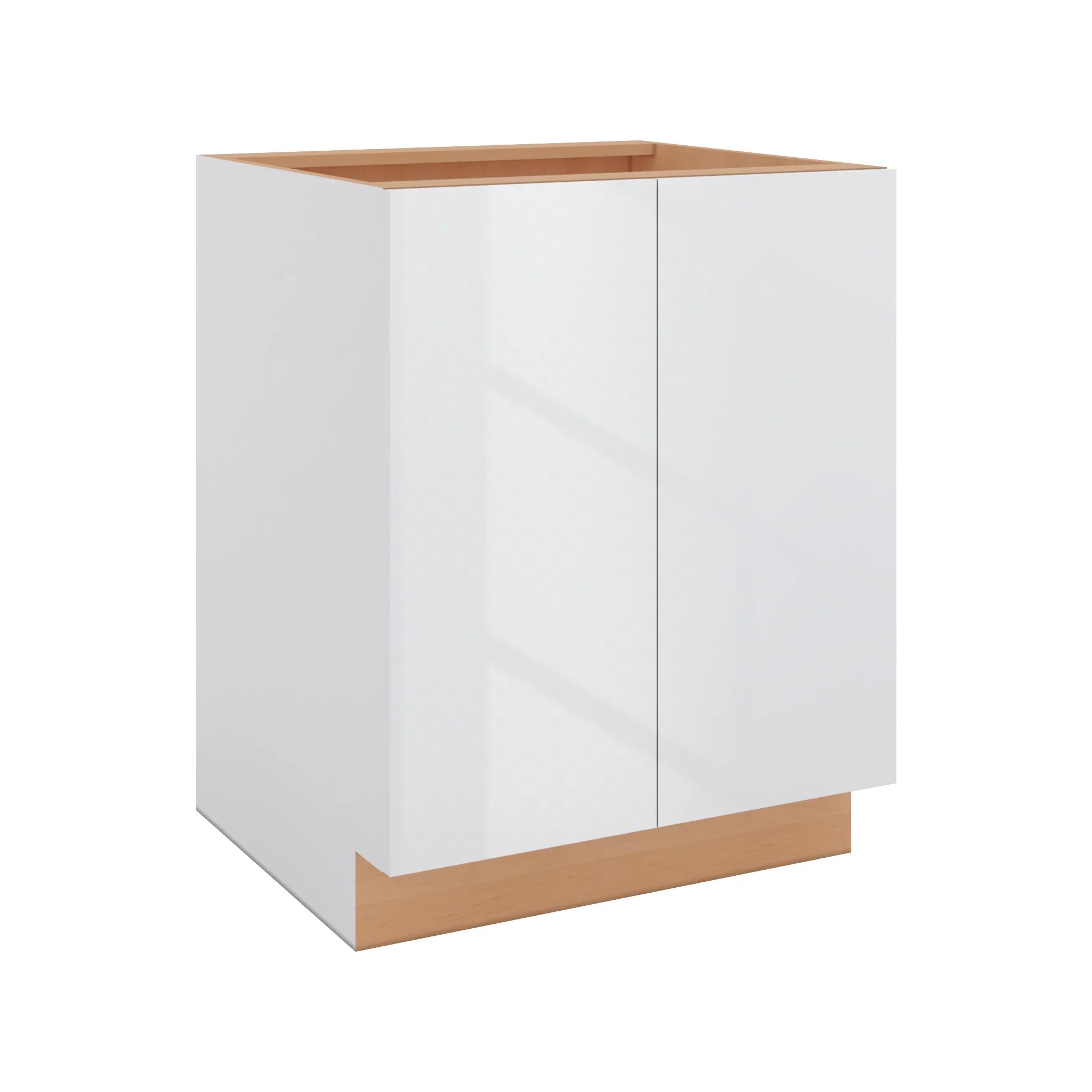Modernform Cabinet Gloss White 27" W X 34 1/2" H X 24" D Full Height Double Door Base Cabinet