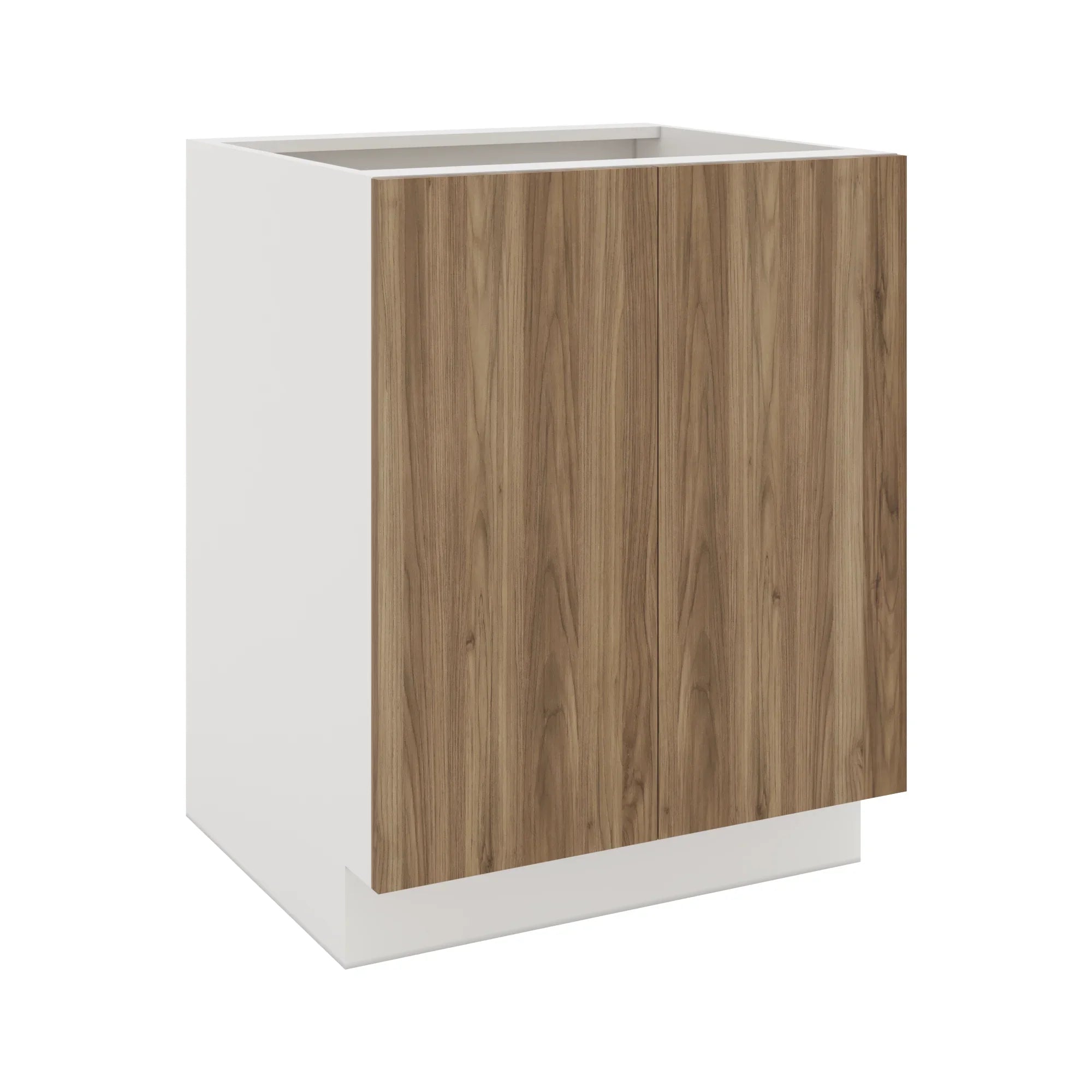 Modernform Cabinet Walnut 27" W X 34 1/2" H X 24" D Full Height Double Door Base Cabinet